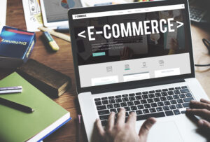 E-commerce website design contrast in computer